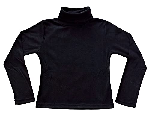 Girls Fashion Mädchen/Jungen Rolli, Langarmshirt mit Rollkragen in Schwarz, Gr. 104/110, MS11.4 von Girls Fashion