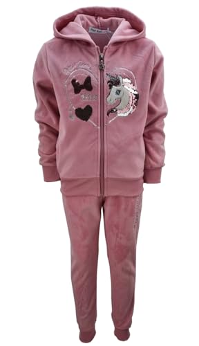 Girls Fashion Mädchen Nicki Sweatanzug, Freizeitset, Kapuzen Sweat-Jacke + Jogginghose in Rosa, Gr. 104, MF505.4 von Girls Fashion