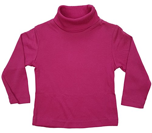 Girls Fashion Mädchen Rolli, Langarmshirt mit Rollkragen in Pink, Gr. 128/134, MS11.10 von Girls Fashion