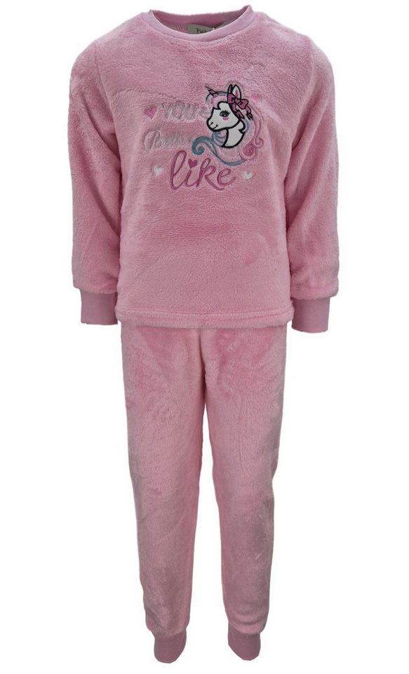 Girls Fashion Pyjama Frotee Pyjama Zweiteiler warmer Schlafanzug Hausanzug MH2023e von Girls Fashion