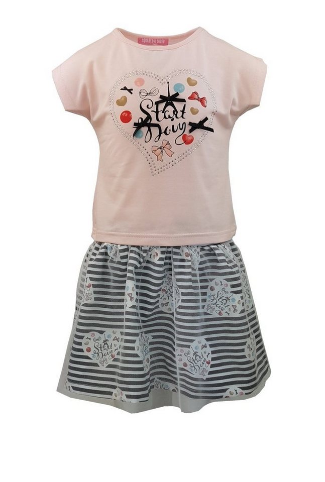 Girls Fashion Shirt & Rock Mädchen Sommerset, T-Shirt + Rock, MSn012 von Girls Fashion