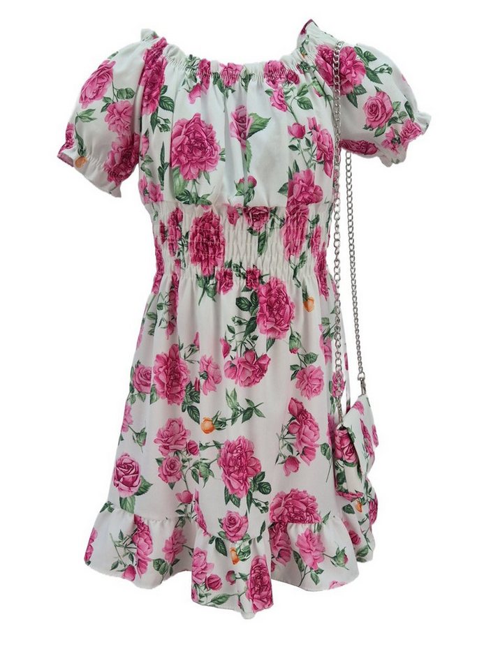 Girls Fashion Sommerkleid Kleid Sommerkleid mit Tasche, K9571e von Girls Fashion