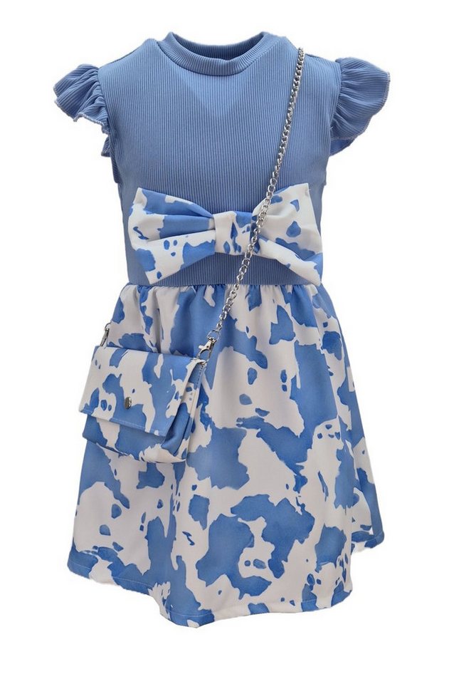 Girls Fashion Sommerkleid Mädchen Kleid Sommerkleid mit Tasche, K9286e von Girls Fashion