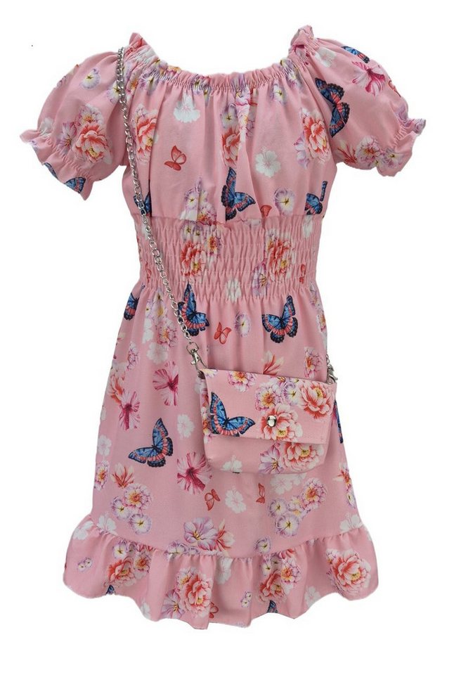 Girls Fashion Sommerkleid Mädchen Kleid Sommerkleid mit Tasche, K9532e von Girls Fashion