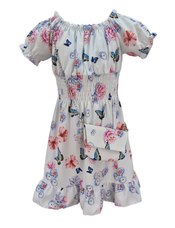 Girls Fashion Sommerkleid Mädchen Kleid Sommerkleid mit Tasche, K9532e von Girls Fashion