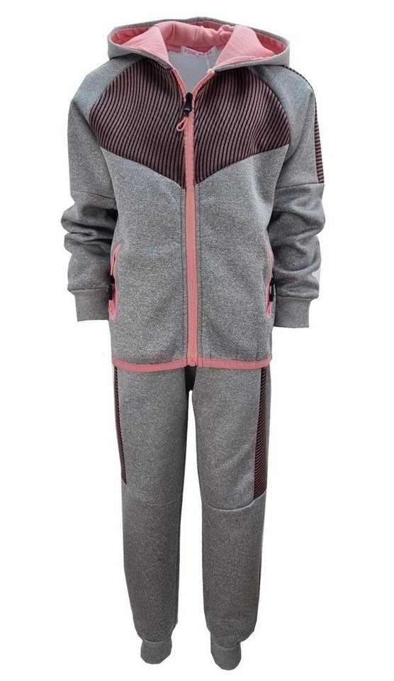 Girls Fashion Sweatanzug Jogginganzug, Freizeitset, gefüttert, Jacke + Jogginghose, R20-MF876 von Girls Fashion