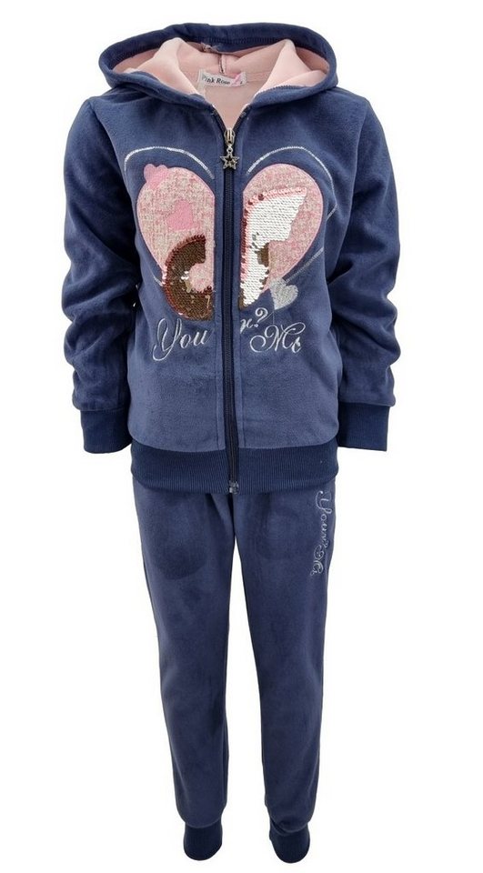 Girls Fashion Sweatanzug Mädchen Nicki Sweatanzug, Sweat-Jacke + Jogginghose, MF257 von Girls Fashion