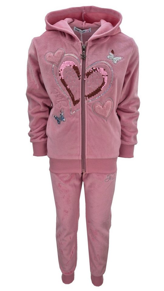 Girls Fashion Sweatanzug Nicki Sweatanzug, Freizeitset, Kapuzen Jacke + Jogginghose, MF505 von Girls Fashion