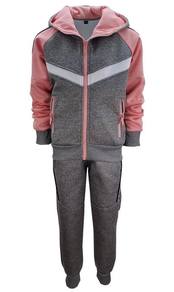 Girls Fashion Sweatanzug Sweatanzug Freizeitset gefüttert KapuzenJacke + Jogginghose, R17-MF269 von Girls Fashion