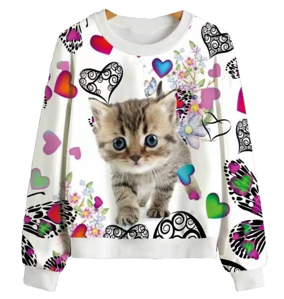 Girls Fashion Sweatshirt Mädchen Sweatshirt, Langarm Shirt, MS623 All-Over-Druck von Girls Fashion