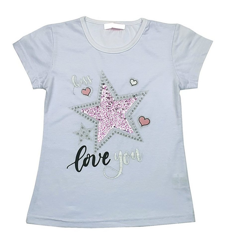 Girls Fashion T-Shirt Mädchen T-Shirt mit Wende-Pailletten, MS810 von Girls Fashion