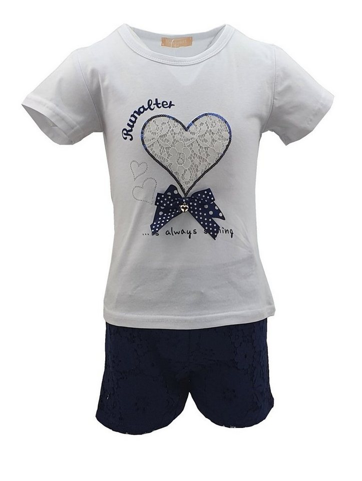 Girls Fashion T-Shirt & Shorts Sommer Set, T-Shirt + Shorts, MS241 (T-Shirt + Shorts) von Girls Fashion