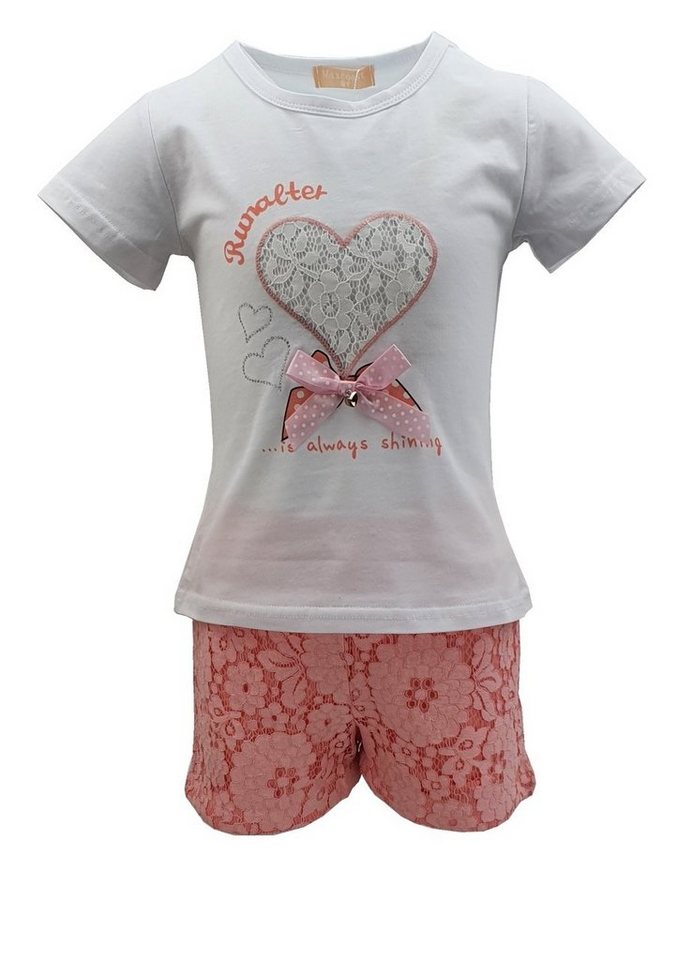 Girls Fashion T-Shirt & Shorts Sommer Set, T-Shirt + Shorts, MS241 (T-Shirt + Shorts) von Girls Fashion