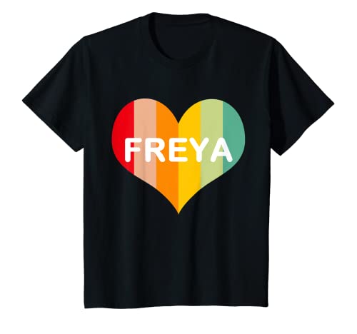 Kinder Mädchen Freya Name Herz | Retro Vintage T-Shirt Kinder Mädchen Freya Name Herz | Retro Vintage T-Shirt von Girls Freya Name Heart | Retro Vintage