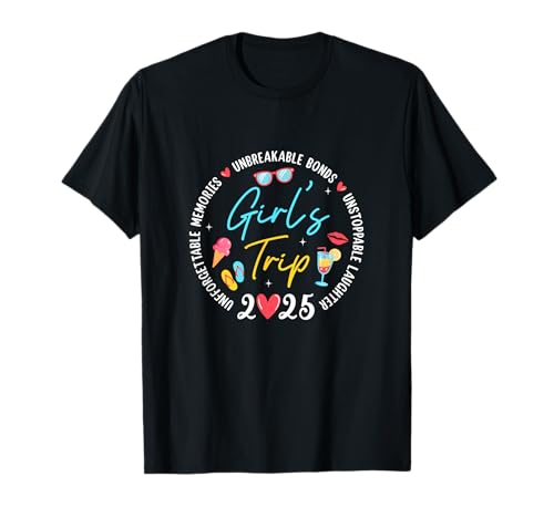 Mädchenreise 2025 Erinnerungen, Reise mit Mädchen und Freunden, Urlaub, Retro T-Shirt Mädchenreise 2025 Erinnerungen, Reise mit Mädchen und Freunden, Urlaub, Retro T-Shirt von Girls Friends Trip 2025 Adventure