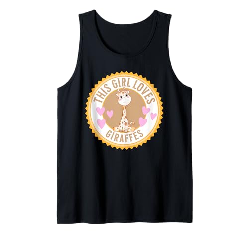 Dieses Mädchen liebt Giraffen, niedliche Cartoon-Giraffe Tank Top von Girls Giraffe Gifts Co.
