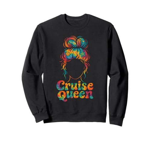 Cruising Queen Messy Bun Frauen Sommer Kreuzfahrt Urlaub Sweatshirt Cruising Queen Messy Bun Frauen Sommer Kreuzfahrt Urlaub Sweatshirt von Girls Gone Cruising Queen Trip Besties Outfit