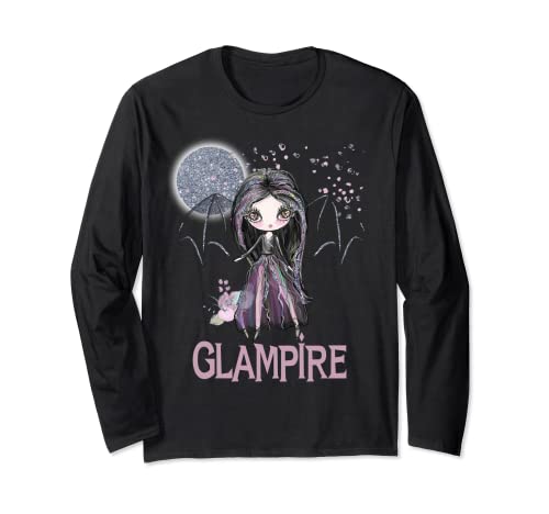 Pretty Halloween Vampir Glam Gothic Mädchen Fledermaus Glampire Kids Langarmshirt von Girls Halloween Tees NYC