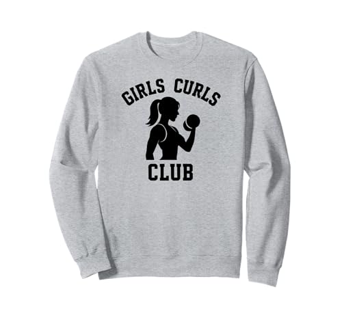 Mädchen Curls Club, Gewichtheben, Workout, Fitness, Gym Damen Sweatshirt von Girls Lifting Weights Apparel