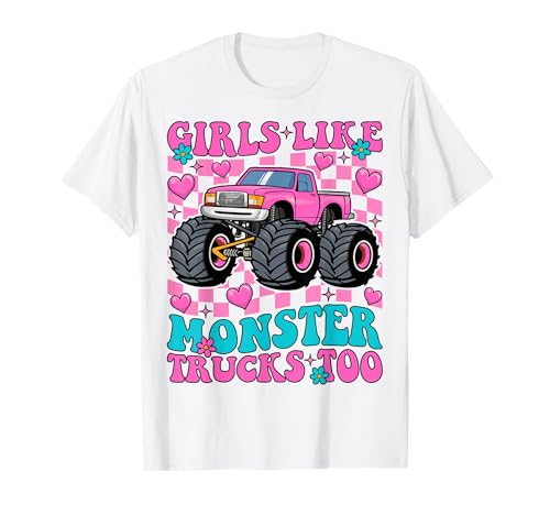 Mädchen mögen Monster Trucks Too Groovy Monster Truck Girls T-Shirt Mädchen mögen Monster Trucks Too Groovy Monster Truck Girls T-Shirt von Girls Like Monster Trucks Monster Trucks Lovers