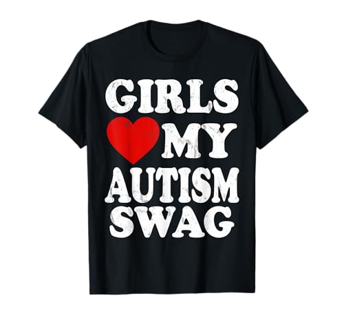 Mädchen lieben Meinen Autismus-Swag Lustige Mädchen, Bewusstsein für Herzautismus T-Shirt Mädchen lieben Meinen Autismus-Swag Lustige Mädchen, Bewusstsein für Herzautismus T-Shirt von Girls Love My Autism Swag Funny Girls Heart Autism