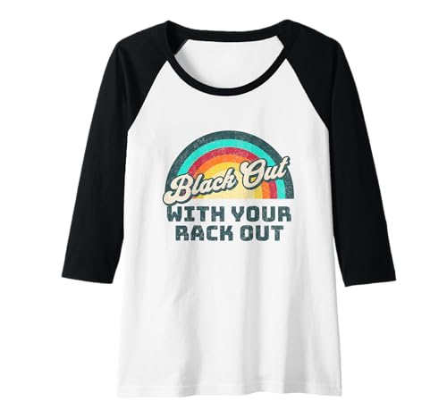 Damen Blackout mit deinem Rack Out Lustige Bachelorette Raglan Damen Blackout mit deinem Rack Out Lustige Bachelorette Raglan von Girls Night Out Cute Sister Co.