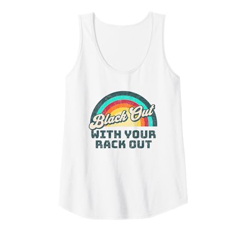Damen Blackout mit deinem Rack Out Lustige Bachelorette Tank Top Damen Blackout mit deinem Rack Out Lustige Bachelorette Tank Top von Girls Night Out Cute Sister Co.