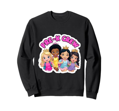 Mädchen Pre-K Crew Princess Pre Kindergarten Einschulung Sweatshirt Mädchen Pre-K Crew Princess Pre Kindergarten Einschulung Sweatshirt von Girls Pre-K Crew Princess Products