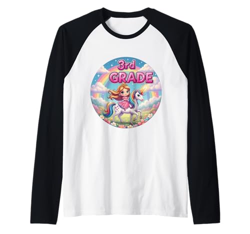 Mädchen Prinzessin Reiten Einhorn 2. Klasse Schuljahr Raglan Mädchen Prinzessin Reiten Einhorn 2. Klasse Schuljahr Raglan von Girls Princess Riding Unicorn 2nd Grade Merch