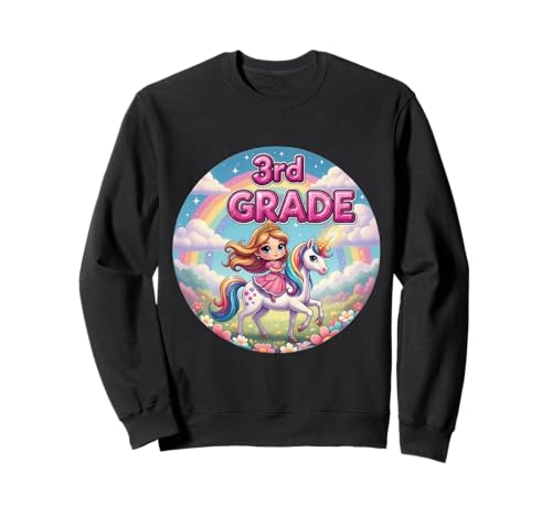 Mädchen Prinzessin Reiten Einhorn 2. Klasse Schuljahr Sweatshirt Mädchen Prinzessin Reiten Einhorn 2. Klasse Schuljahr Sweatshirt von Girls Princess Riding Unicorn 2nd Grade Merch