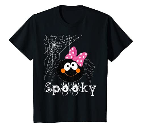 Kinder Gruselige Spinne für Mädchen, Mädchen, Halloween, süße Mädchen Halloween T-Shirt von Girls Spooky Spider Halloween Tees
