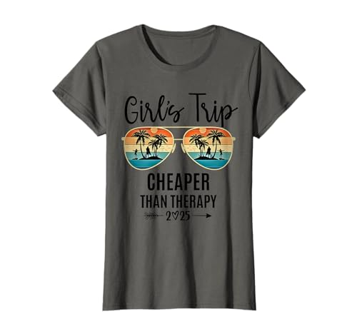 Girls Trip Cheaper Than a Therapy 2025 Girls Trip Matching T-Shirt Girls Trip Cheaper Than a Therapy 2025 Girls Trip Matching T-Shirt von Girls Trip 2025 By GnineZa