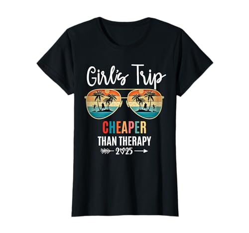 Girls Trip Cheaper Than a Therapy 2025 Girls Trip Matching T-Shirt Girls Trip Cheaper Than a Therapy 2025 Girls Trip Matching T-Shirt von Girls Trip 2025 By GnineZa