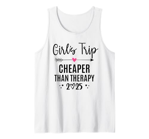 Girls Trip Cheaper Than a Therapy 2025 Girls Trip Matching Tank Top Girls Trip Cheaper Than a Therapy 2025 Girls Trip Matching Tank Top von Girls Trip 2025 By GnineZa