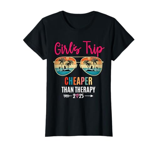 Girls Trip Cheaper Than a Therapy 2025 Summer Vacation Beach T-Shirt Girls Trip Cheaper Than a Therapy 2025 Summer Vacation Beach T-Shirt von Girls Trip 2025 By GnineZa