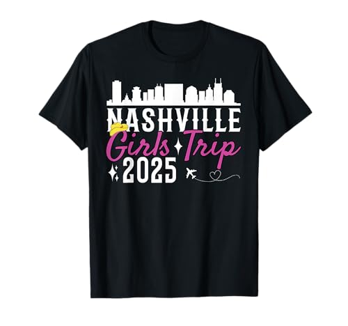 Girls Trip Nashville 2025 Sommerurlaub Damen Wochenende T-Shirt Girls Trip Nashville 2025 Sommerurlaub Damen Wochenende T-Shirt von Girls Trip 2025 Nashville Vacation Tee