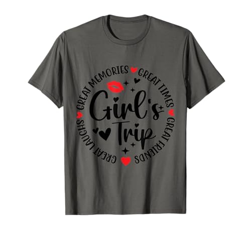 Girls Trip 2025 Weekend Vacation 2025 Matching Besties T-Shirt von Girls Trip 2025 Womens Trip Memories Laughter Tee