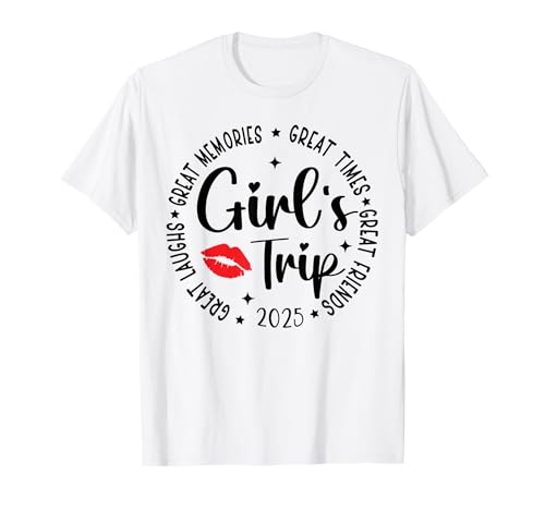 Mädchenreise 2025 Wochenendtrip für Damen, passende Gruppe T-Shirt Mädchenreise 2025 Wochenendtrip für Damen, passende Gruppe T-Shirt von Girls Trip 2025
