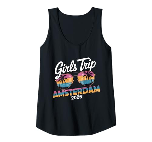 Damen MÄDCHEN Trip Amsterdam 2026 Tank Top von Girls Trip 2026 Lip Apparel