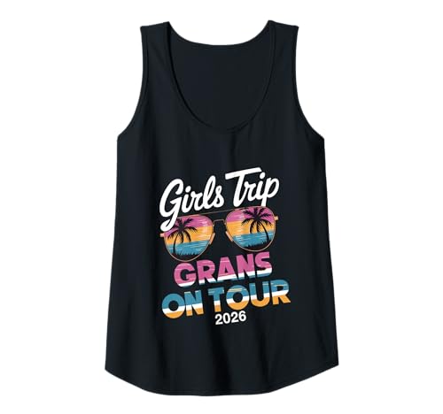 Damen MÄDCHENREISE Grans ON Tour 2026 Tank Top von Girls Trip 2026 Lip Apparel
