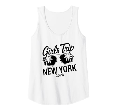 Damen MÄDCHENREISE New York 2026 Tank Top von Girls Trip 2026 Lip Apparel