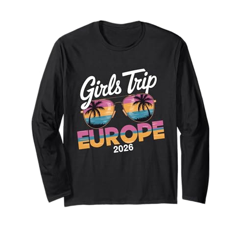 MÄDCHEN Reise Europa 2026 Langarmshirt von Girls Trip 2026 Lip Apparel