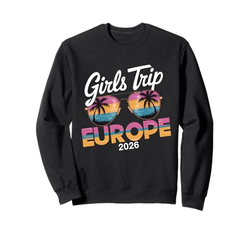 MÄDCHEN Reise Europa 2026 Sweatshirt von Girls Trip 2026 Lip Apparel
