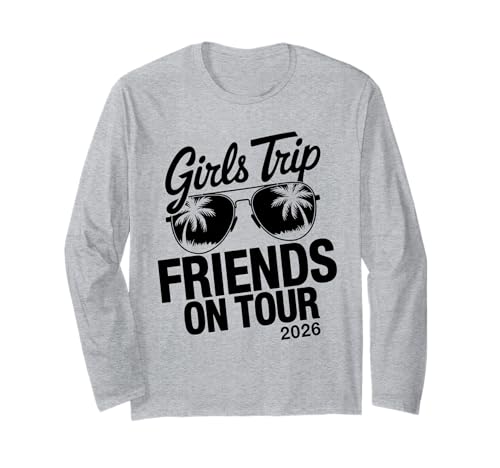 MÄDCHEN Reise Freunde AUF Tour 2026 Langarmshirt von Girls Trip 2026 Lip Apparel