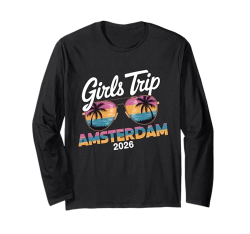 MÄDCHEN Trip Amsterdam 2026 Langarmshirt von Girls Trip 2026 Lip Apparel