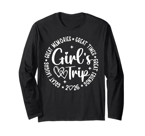 Girl's Trip 2026 Women Besties Weekend Vacation Matching Langarmshirt Girl's Trip 2026 Women Besties Weekend Vacation Matching Langarmshirt von Girls Trip 2026 Vacation Matching Tees