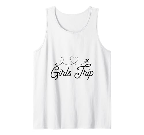 Mädchen, Fliegermotiv, Herzmotiv, passende Gruppe, Damen Tank Top Mädchen, Fliegermotiv, Herzmotiv, passende Gruppe, Damen Tank Top von Girls Trip Airplane Heart Travel Squad