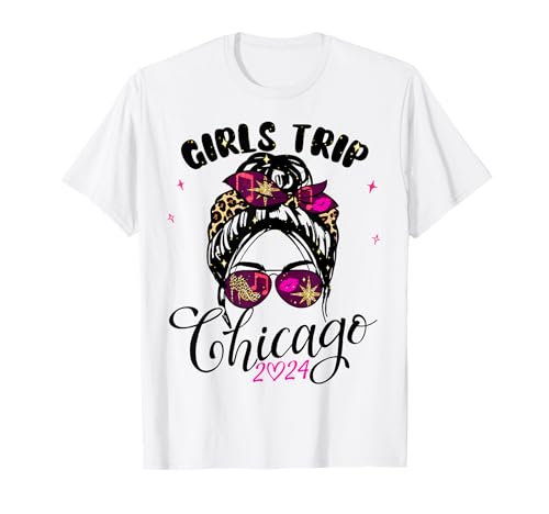 Girls Trip Chicago 2024 Shirts Damen Wochenende Geburtstag Squad T-Shirt Girls Trip Chicago 2024 Shirts Damen Wochenende Geburtstag Squad T-Shirt von Girls Trip Chicago 2024 Shirt Beach Birthday Squad