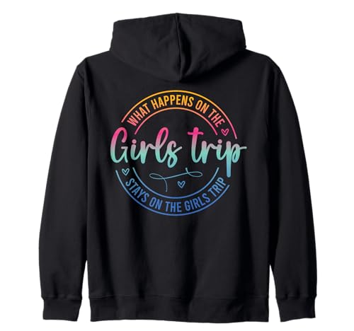 Mädchenwochenende Frauen Was passiert auf der Mädchenreise Kapuzenjacke von Girls Trip Favors Girls Weekend Accessories
