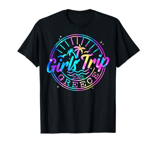 Mädchen Trip Griechenland 2025 Shirt Urlaub Wochenende Geburtstag Squad T-Shirt von Girls Trip Greece 2025 Weekend Birthday Squad